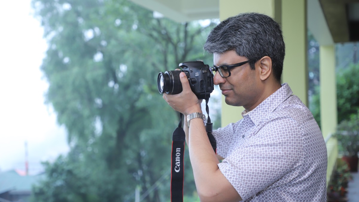 Mr. Sandeep Sengupta, Founder and Director, ISOAH Data Securities Pvt. Ltd. clicking with his camera