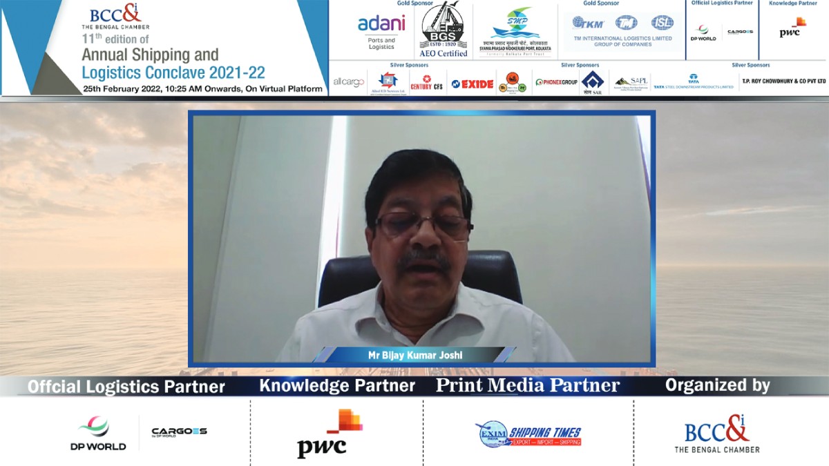 Mr. Bijay Kumar Joshi, CEO, Kalinga International Coal Terminal Paradip Pvt Ltd (KICTPPL) giving presentation on “Paradip Port”