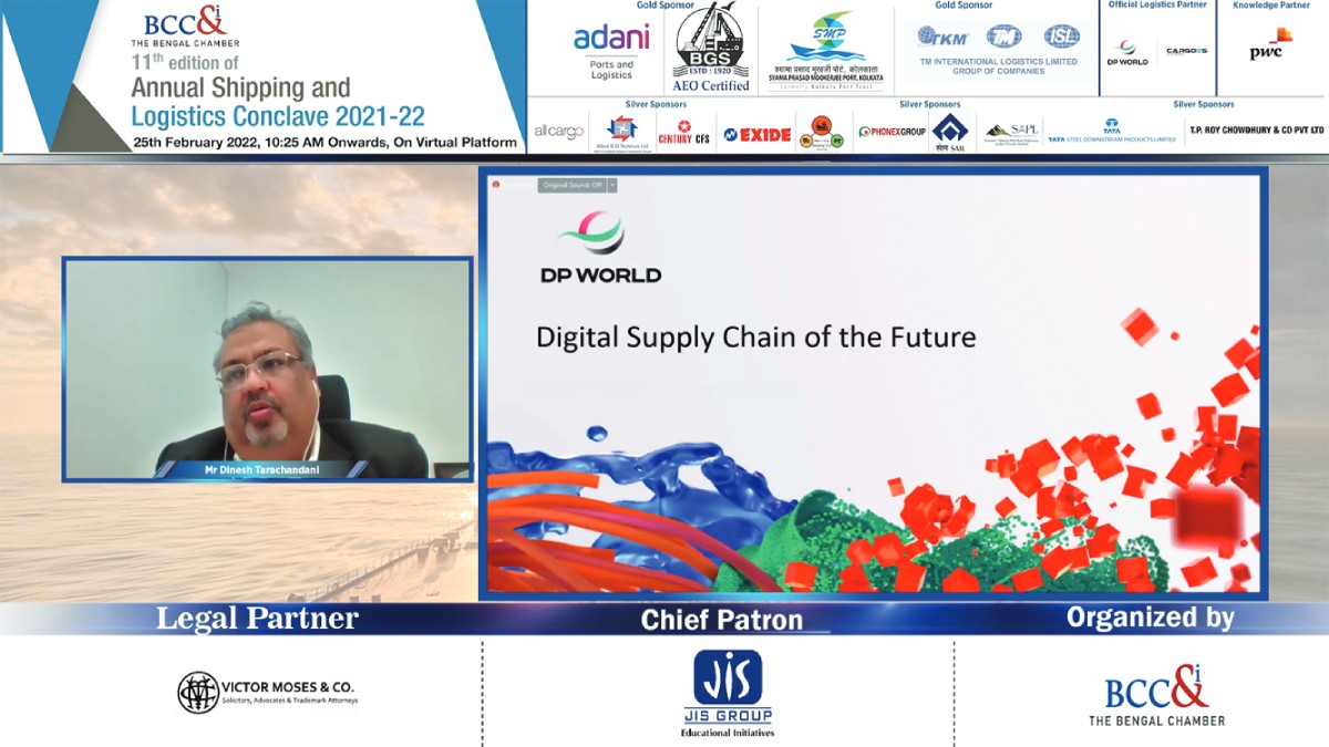 Mr. Dinesh Tarachandani, Head − Global Logistics, DP World., addressing in the Technical session 2