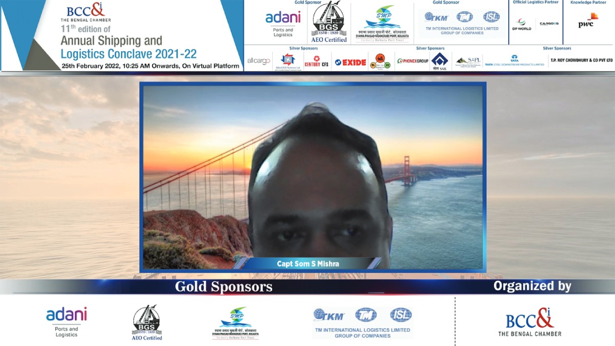 Captain Som S Mishra, Head Out Bound Shipping, Tata Steel addressing in the Technical session 3
