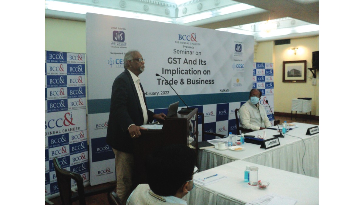 Technical Session I in progress : Address by Mr. Timir Baran Chatterjee, Chairperson, Indirect Taxes Committee, The Bengal Chamber of Commerce and Industry & Senior Partner & Mentor, TCN Global & Economic Advisory Services LLP