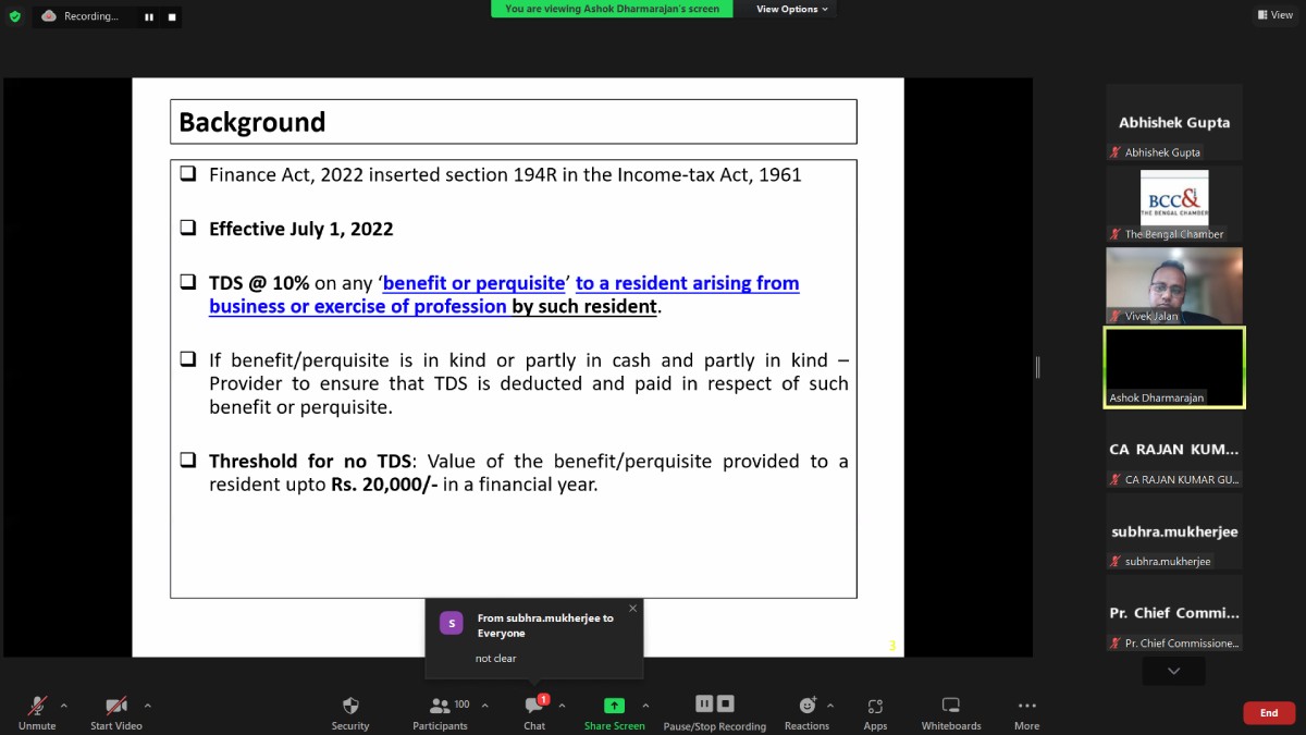 Webinar in progress