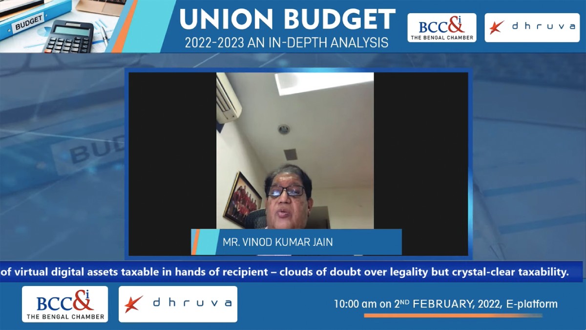 Session on Industry Perspectives on Union Budget 2022−23 in progress (Panelist: Mr. Vinod Kumar Jain, Chairman, Safechem Industries)