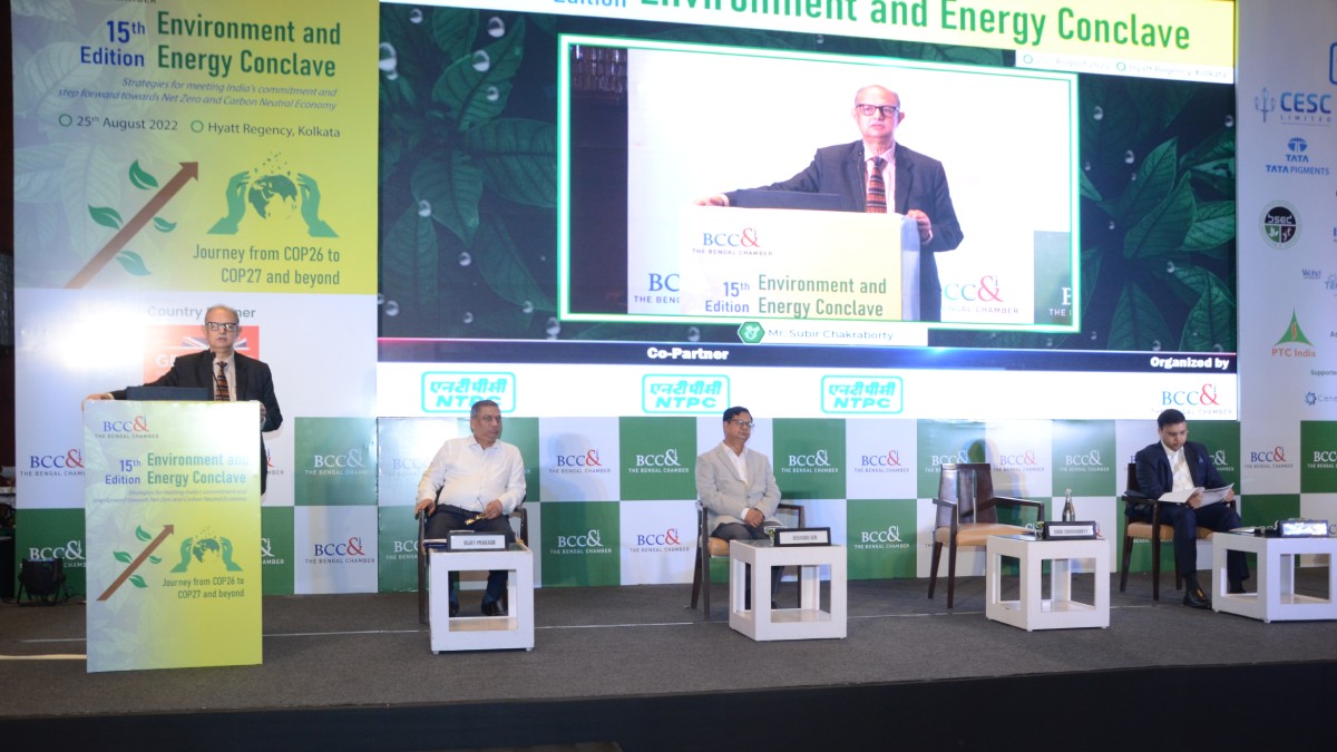 Mr. Subir Chakraborty, President Designate, The Bengal Chamber of Commerce and Industry and Managing Director & Chief Executive Officer, Exide Industries Limited; Dr. Vijay Prakash, General Manager, (Engineering Services), NTPC Limited; Shri Debashis Sen, Managing Director, WBHIDCO Limited & Chairman, New Town Kolkata Development Authority (NKDA); Mr. Ajeya Bandyopadhyay, Asia Pacific (Lead) − Decarbonization & Circular Economy, Senior Operations Officer, Manufacturing, Agribusiness & Services (MAS) Advisory, IFC (World Bank Group)