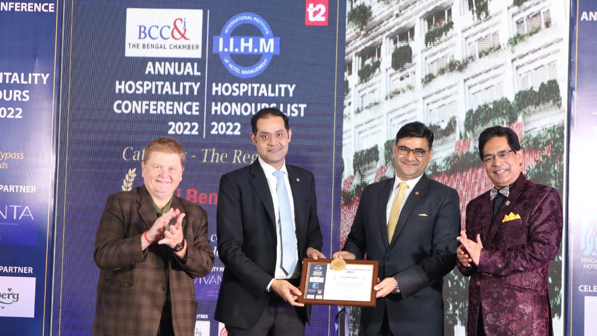 IIHM Hospitality honors 2022 being presented to Taj Bengal