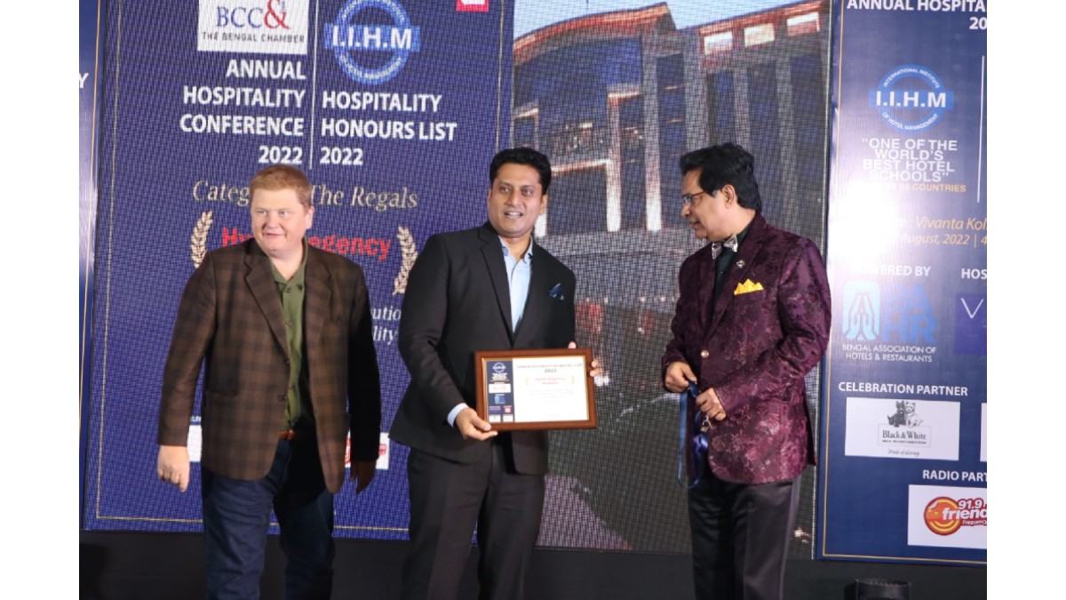 IIHM Hospitality honors 2022 being presented to Hyatt Regency Kolkata