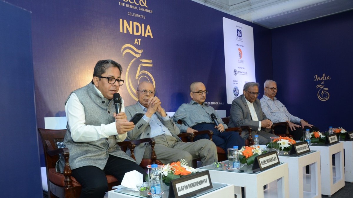 Guest of Honour along with the Panelists and Moderator addressing the Audience during the Q&A session