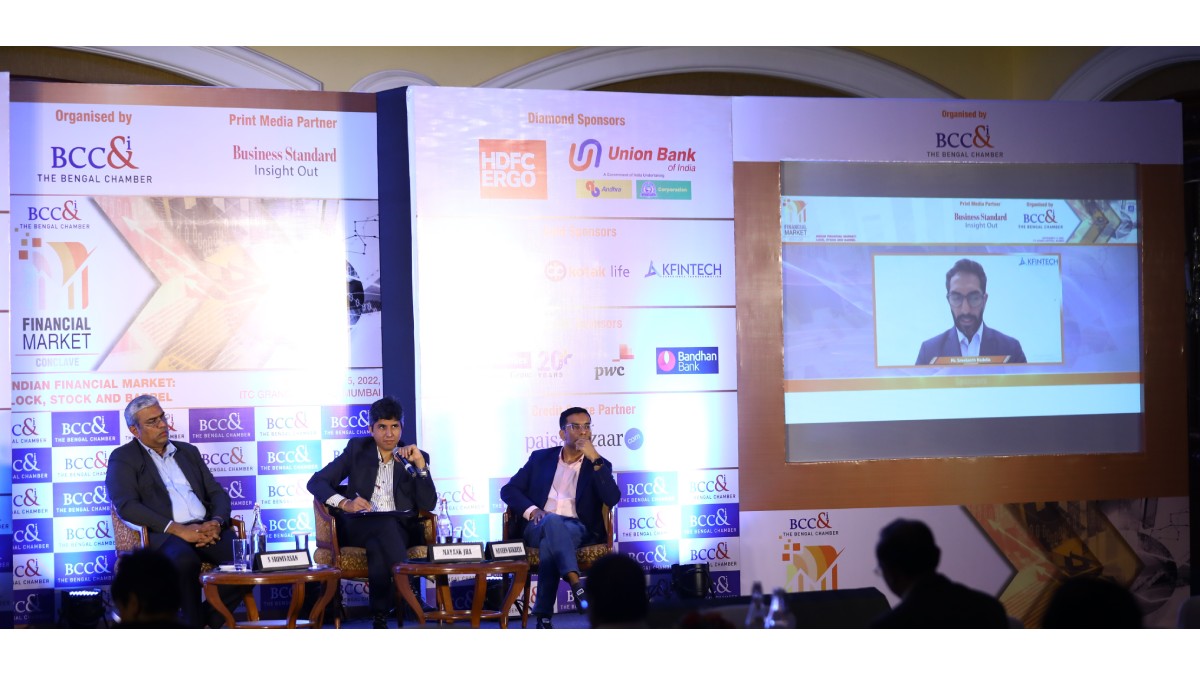 Mr. Sreekanth Nadella, CEO, KFin Technologies Pvt. Ltd. addressing the Session on “Mapping with the Economy of Future: Technology Providers, Rating Agencies and other Stakeholders” online