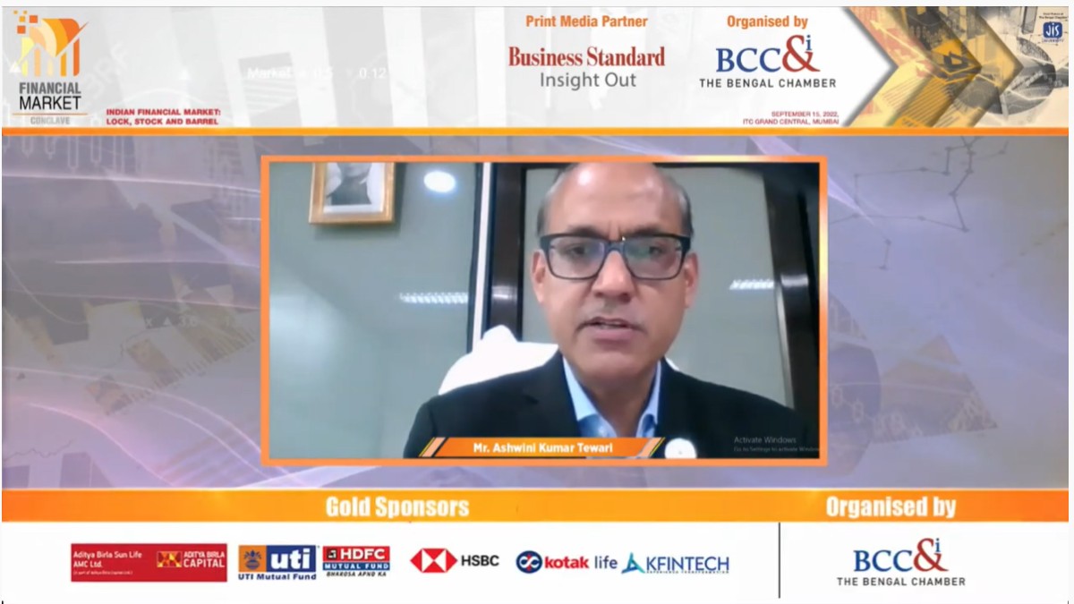 Mr. Ashwini Kumar Tewari, Managing Director, State Bank of India delivering the Keynote Address online as the Guest of Honour