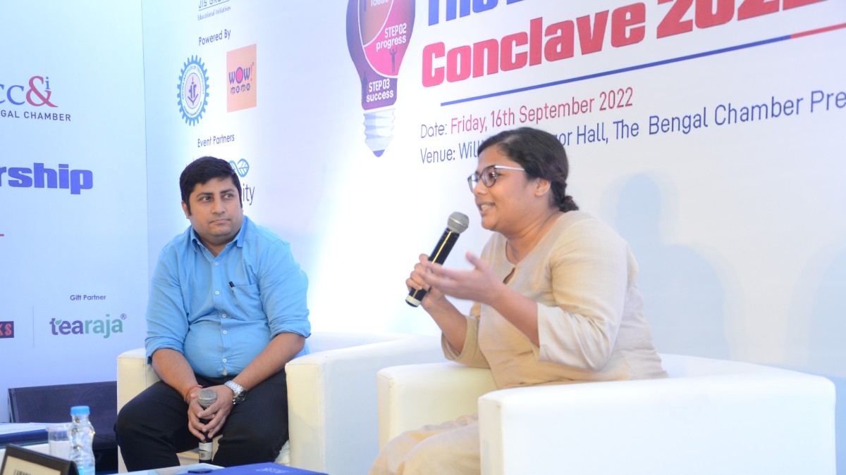 Hundred and counting with Ms. Lahana Ghosh, Finance & Operations Manager, Jugal’s a fireside chat moderated  by Mr. Binod Kumar Homagai, Co- Chairperson, The Entrepreneurs’ Committee, The Bengal Chamber of Commerce and Industry and Co-Founder & COO, Wow Momo Foods Pvt Ltd