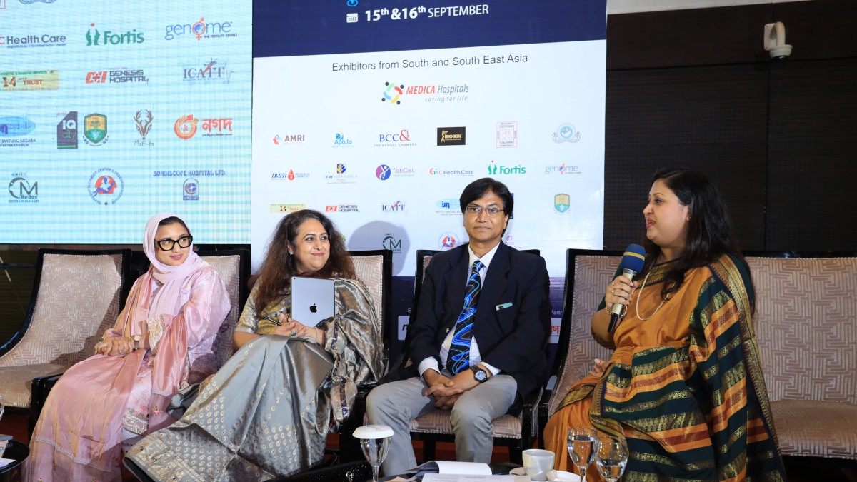Panel Discussion on ‘Bridging South-East Asia and South Asia In good Health – Possible Collaborations’ at the Inaugural Session in progress. Panelist : Ms. Sharmin Tarannum, Assistant Vice President, Business Development and Strategic Alliance, GD Assist