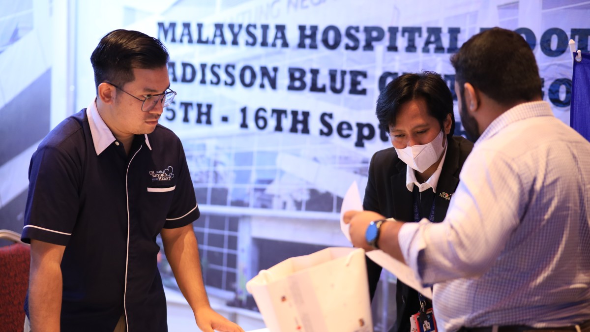 Visitors at the Stall of Institute Jantung Negara (IJN), Malaysia