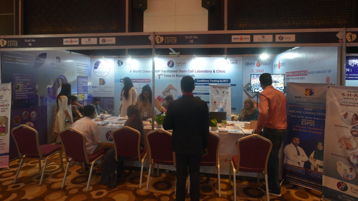 Enthusiastic visitors at the Stall of DMFR,EW Villa, Toti Cell (Bangladesh)