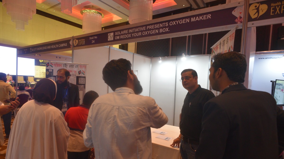 Visitors at the Stall of Solaire Initiative Pvt Ltd, incubatee of Webel-BCC&I Tech Incubation Centre