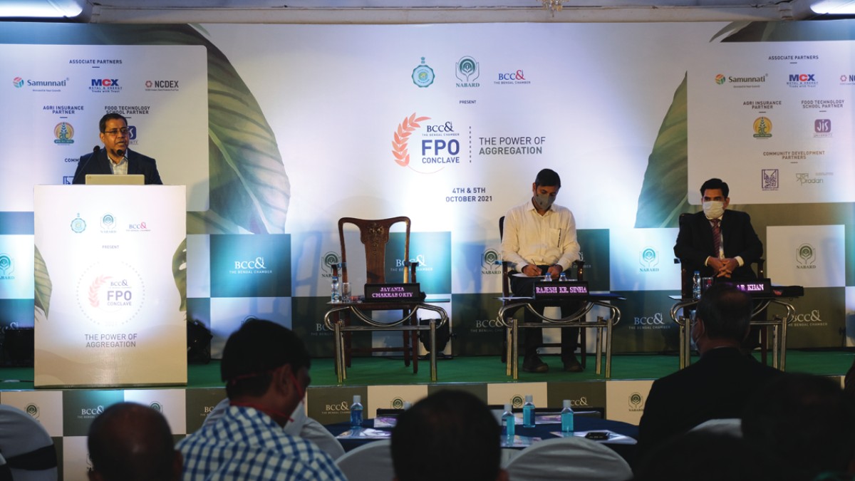 Mr. Jayanta Chakraborty, Chairperson, Agriculture & Rural Development Committee, The Bengal Chamber & Senior General Manager, Indofil Industries Limited addressing the gathering
