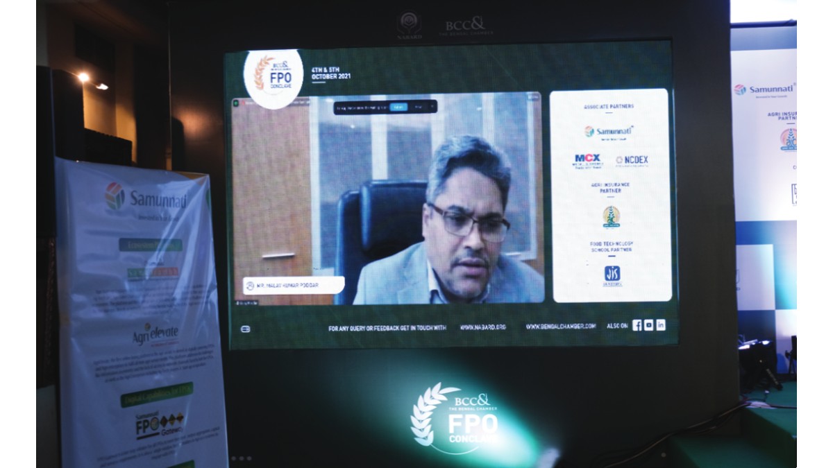 Mr. Malay Kumar Poddar, Chairman & Managing Director, AIC India Ltd. addressing the gathering