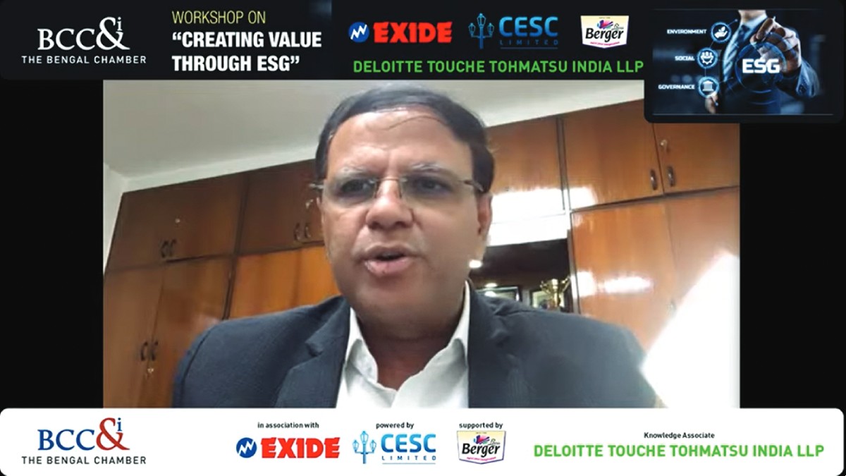 Mr. Jitendra Kumar, Chairperson, Corporate Governance & CSR Committee, BCC&I and Company Secretary & President (Legal & Corporate Affairs), Exide Industries Limite delivering Welcome address