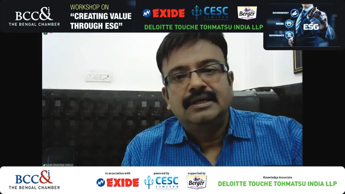 Mr. N P Srivastava, Head of Environment, Steel Authority of India during the panel discussion