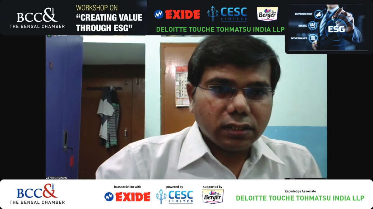 Mr. Nitesh Ranjan, AGM Environment, Steel Authority of India during the panel discussion
