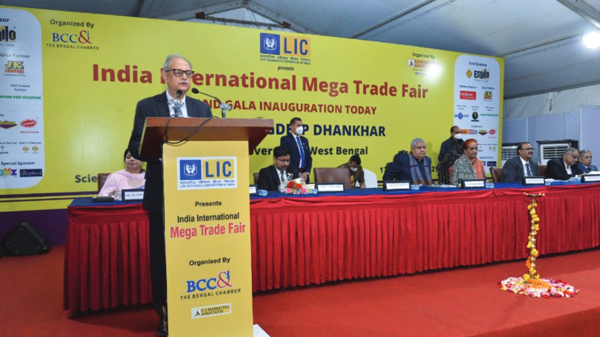 Mr. Subir Chakraborty, President Designate, The Bengal Chamber delivering the Welcome Address