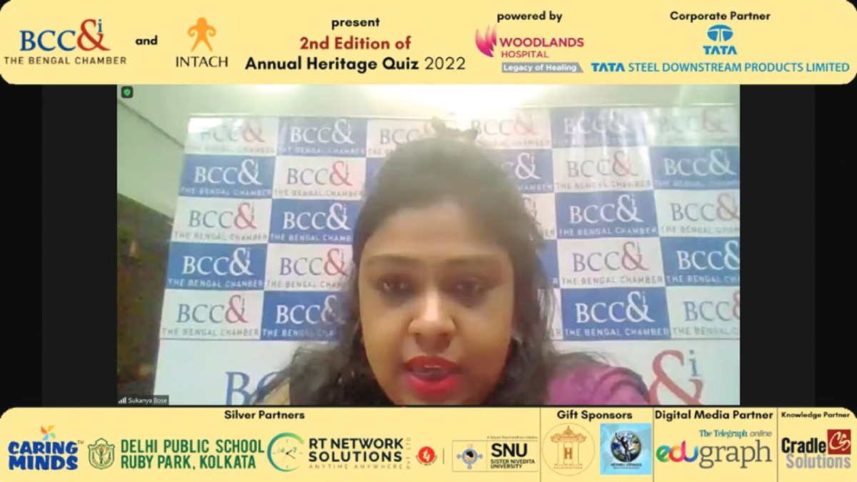 MS. Sukanya Bose, Deputy Director, BCC&I delivering the formal Vote of Thanks of the Quiz programme