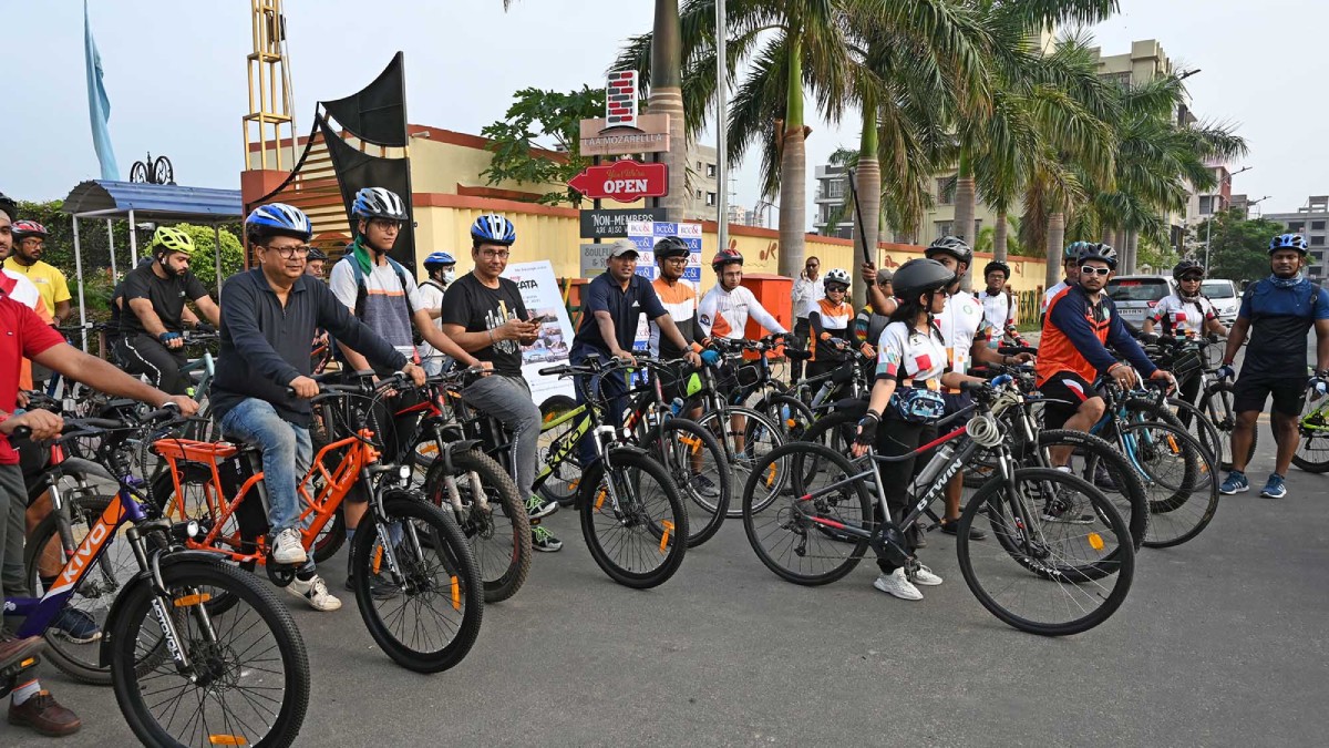 A section of riders