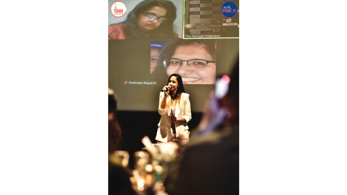 Ms. Aunkita Nandi, Tier5 Technology Solutions Pvt. Ltd., young techentreprenuer addressing the audience