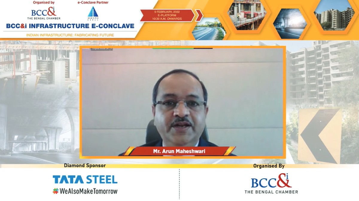 Guest of Honour, Mr. Arun Maheshwari, Joint Managing Director & CEO, JSW Infrastructure, addressing the Opening Session