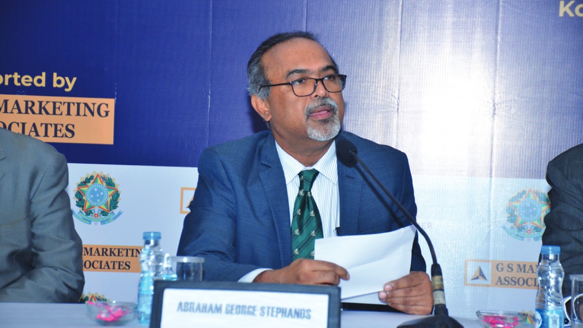 Mr. Abraham George Stephanos, President, The Bengal Chamber of Commerce and Industry delivering the Welcome address