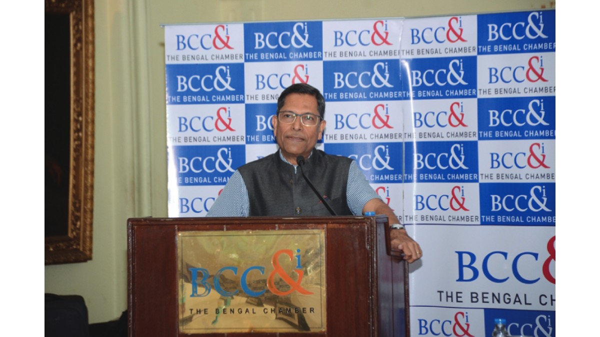 Mr. Deb A Mukherjee, Immediate Past President, The Bengal Chamber of Commerce and Industry and Managing Director, Cenergist Energy Private Limited addressing the audience