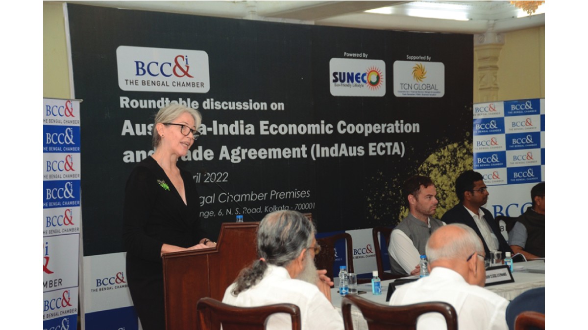 MS. Rowan Ainsworth, Consul General, Australian Consulate − General in Kolkata sharing her overview on FTA
