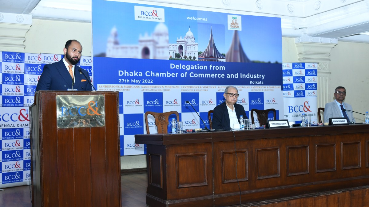 Mr. Rizwan-ur Rahman, President, Dhaka Chamber of Commerce and Industry delivering the Collaboration Address