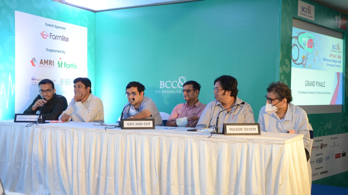 Teams at the final round of the Quiz