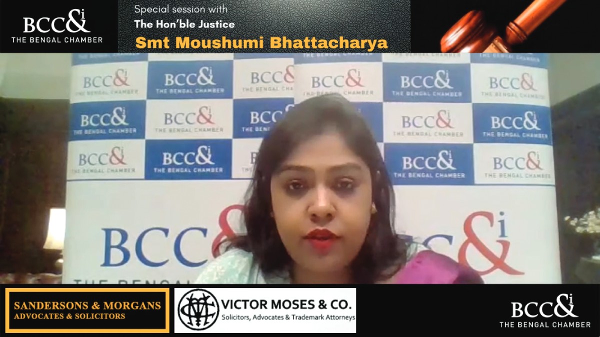 Ms. Sukanya Bose, Deputy Director, The Bengal Chamber emceeing the session