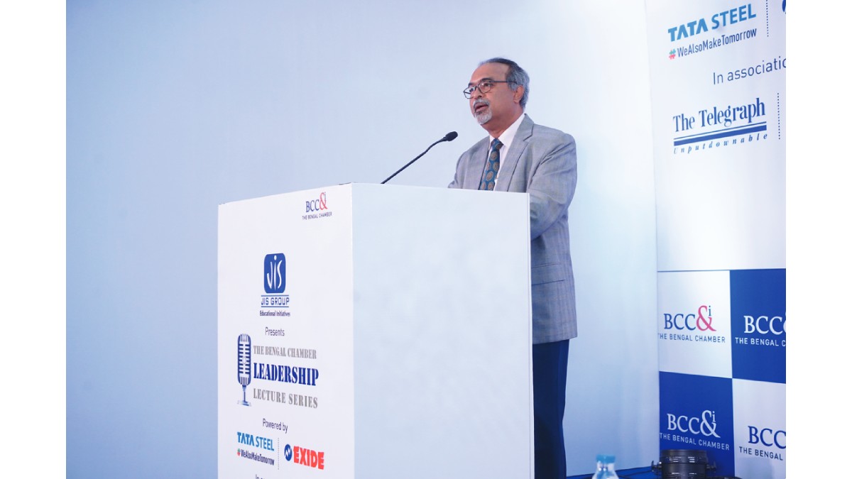 Mr. Abraham G Stephanos, President, The Bengal Chamber, delivering the welcome address