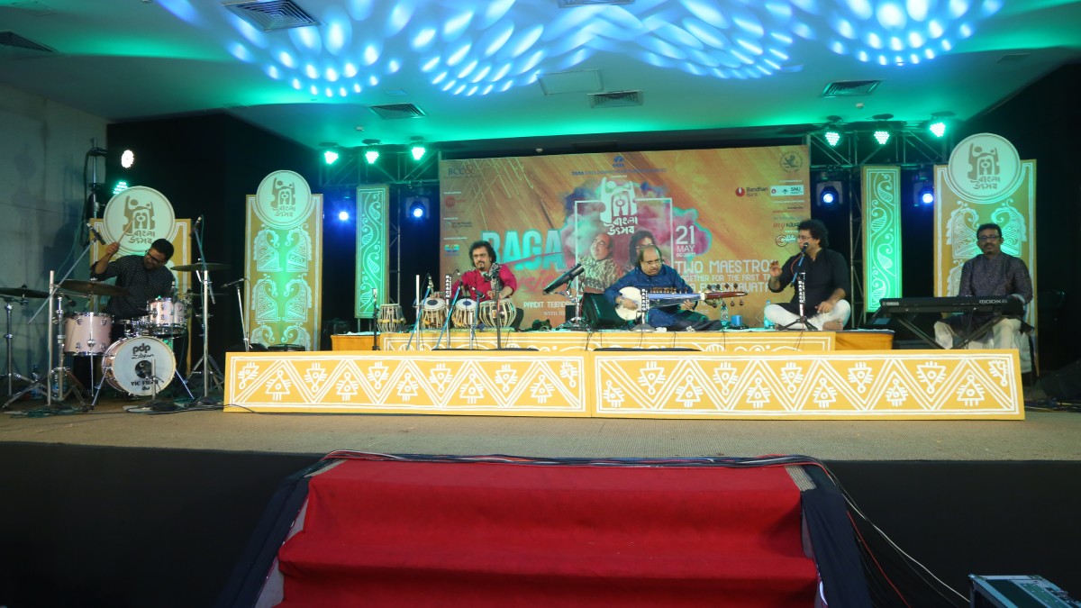The stage set up