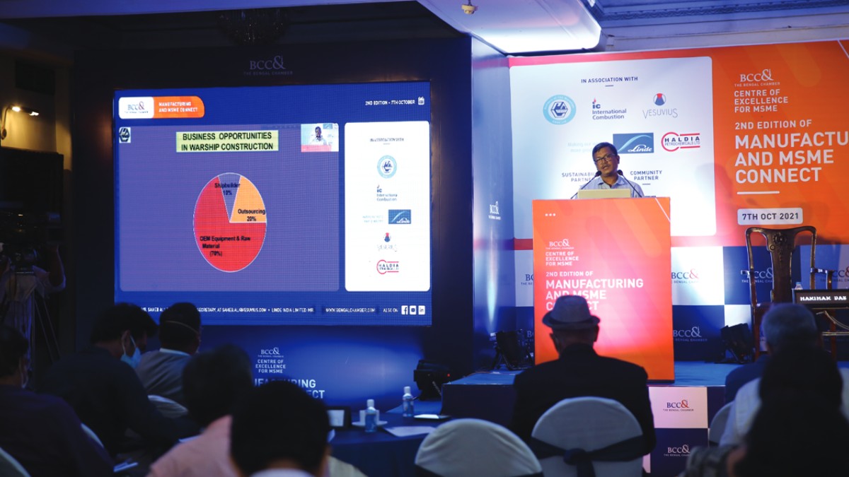 Mr. Harihar Das, DGM, GRSE at the B2B session of GRSE