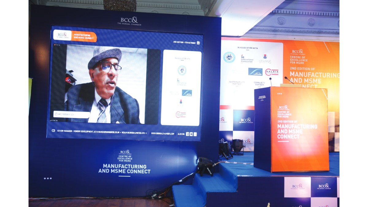 Mr. Pritish K Sen, the then Chairperson, Manufacturing & MSME Committee, The BCC&I and Director General, INSDAG delivering the Vote of Thanks of the program
