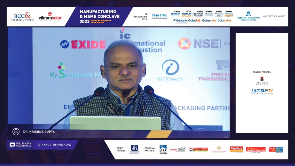 Dr. Krishna Gupta, IAS, Principal Secretary, Department of Technical Education, Training & Skill Development, Government of West Bengal and Guest of Honor of the Conclave addressing the participants