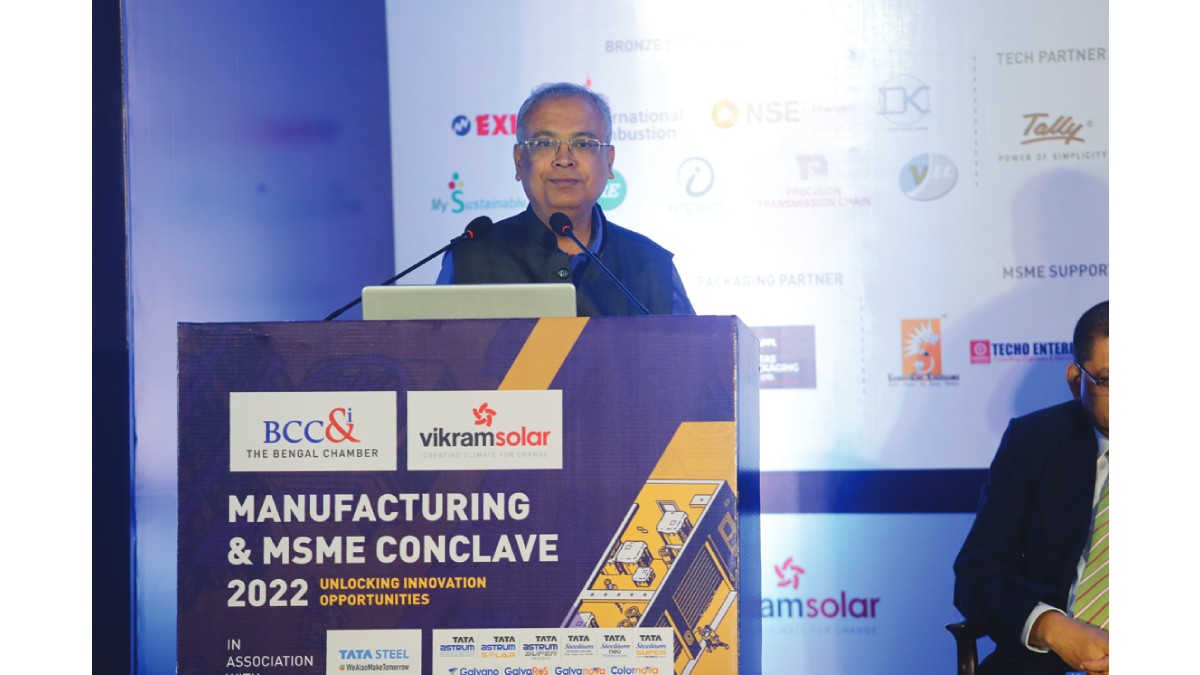 Mr. Debabrata Mitra, IEDS, Director and Head of Office, MSME Development Institute, Kolkata, Government of India speaking at the inaugural session