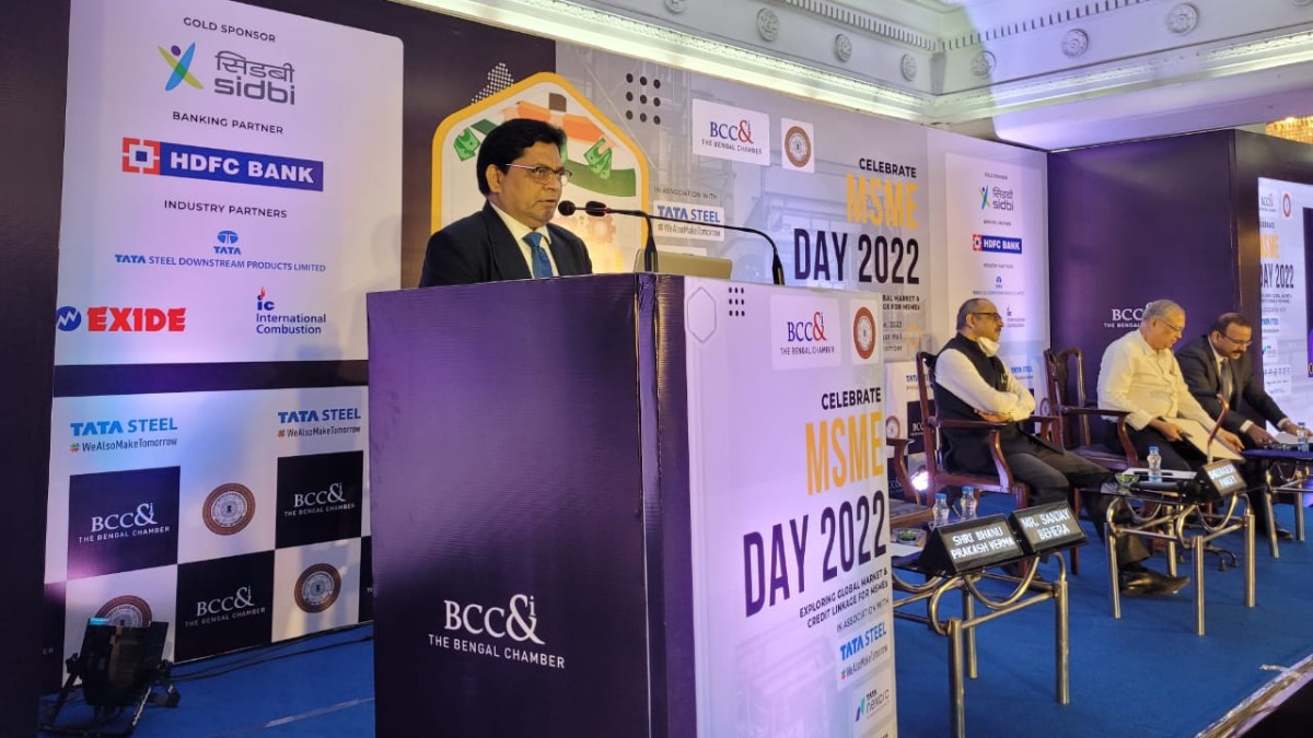 Theme address by Mr. Sanjay Behera, Chairperson − Manufacturing & MSME Committee, The BCC&I, and Chief Sales Manager, Tata Steel Limited