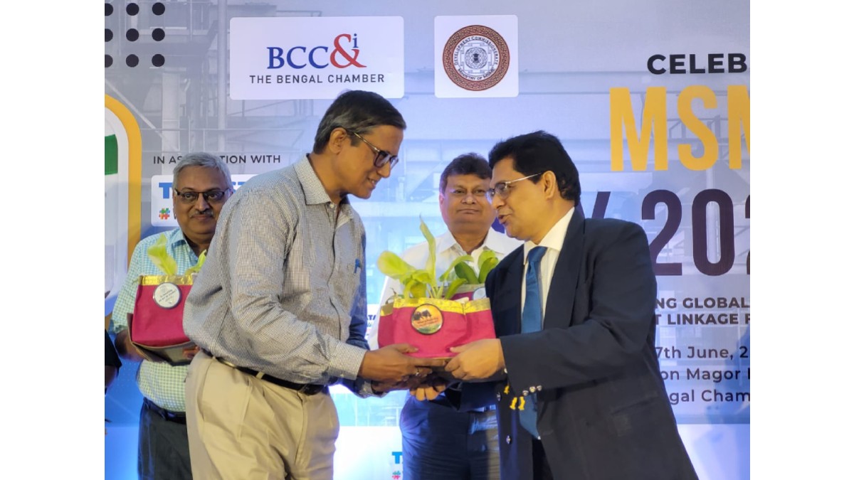 Felicitation of Mr. Jayanta Basu, Manufacturing & MSME Committee Member, The BCC&I