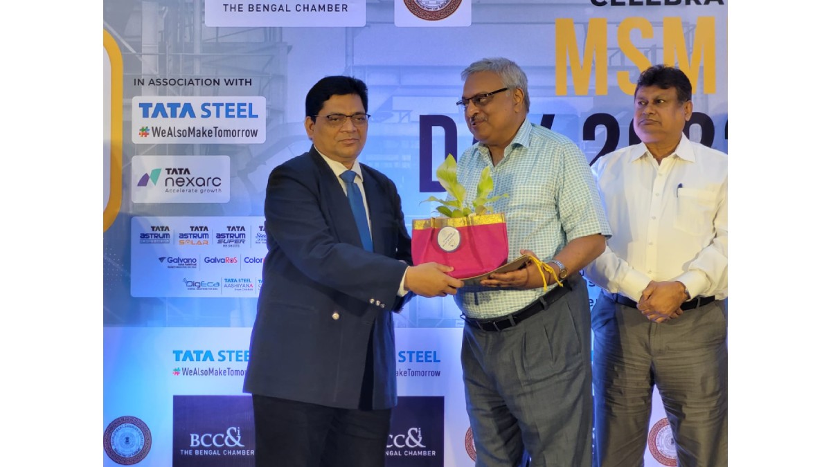 Felicitation Mr. Subir Roy, Manufacturing & MSME Committee Member, The BCC&I