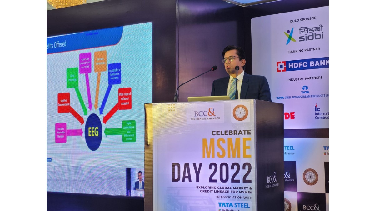 Presentation of HDFC’s Schemes for MSMEs by Mr. Mohammed Ali, Regional Sales Manager, Emerging Enterprising Group, HDFC Bank
