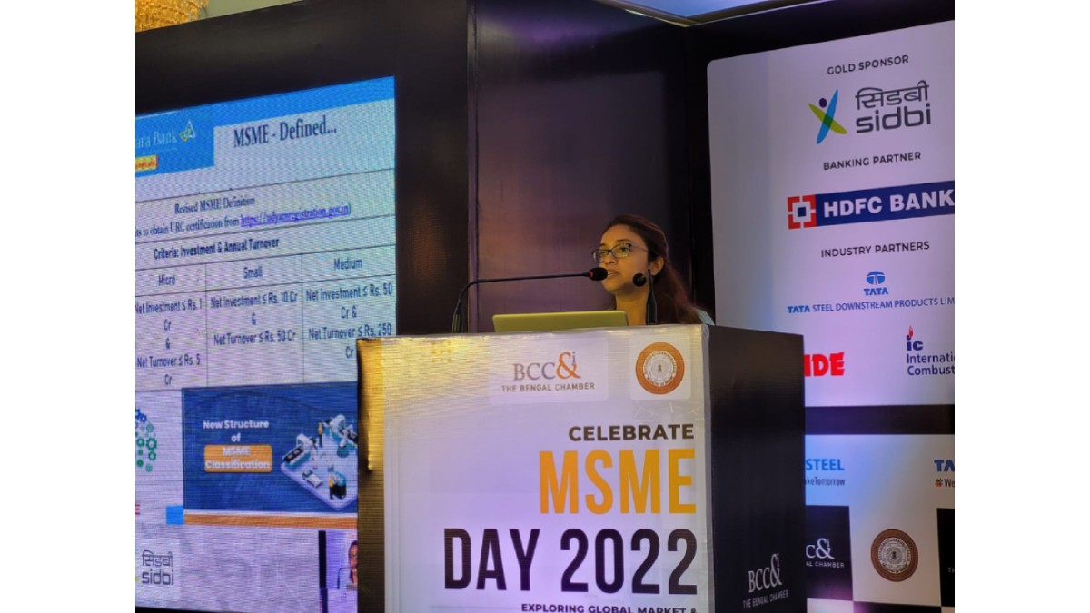 Presentation of Canara Bank’s schemes for MSMEs by Ms. Sreela Das, Senior Manager, MSME Department, Canara Bank