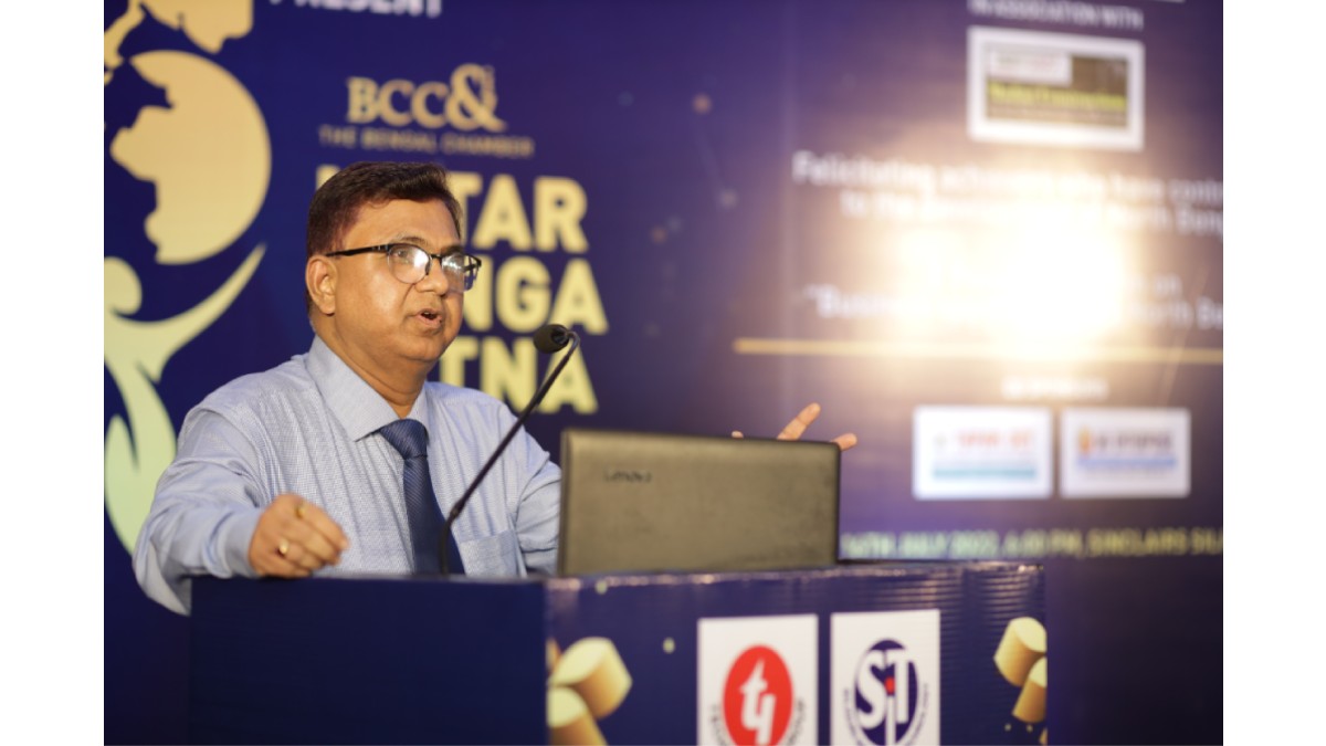 Dr. Sekhar Chakraborty, Director of Kins Care Research Foundation & Kins Hospital delivering his speech